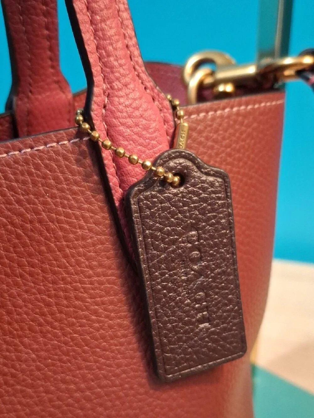 Coach Willow Leather Tote in Wine/berry with Gold Hardware Includes Dust Bag